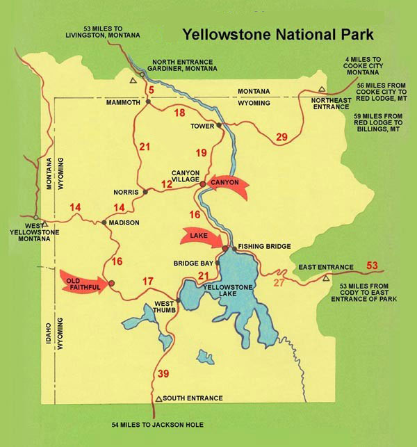 Map For Yellowstone National Park London Top Attractions Map
